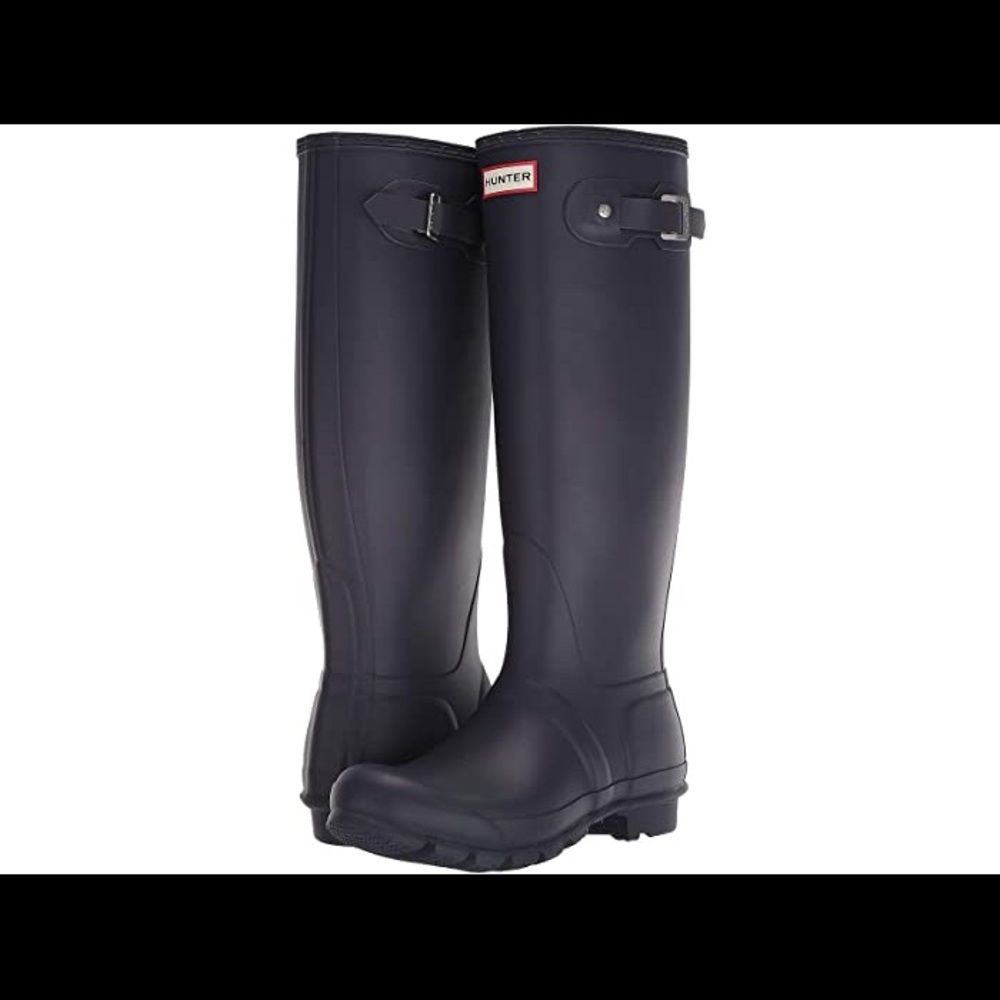 Hunter black tall rain boots size 39